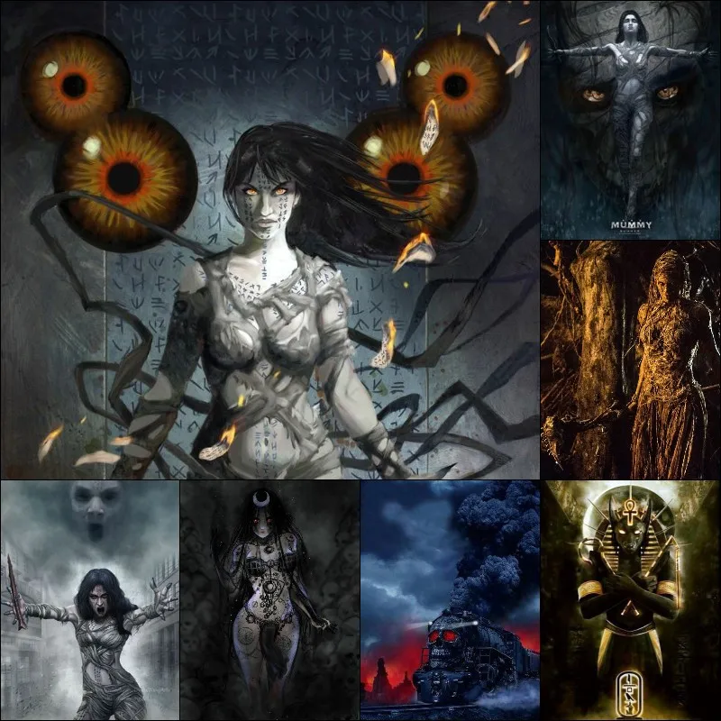 

5D DIY Хэллоуин алмазная живопись Мумия Вышивка крестом мозаика домашнее искусство