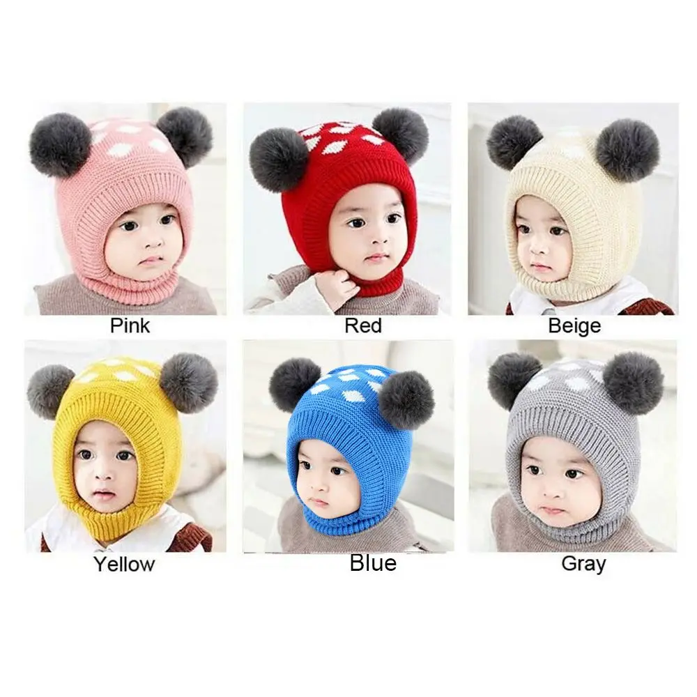 Милый детский шарф с защитой ушей большой женский головной убор из шерстяной