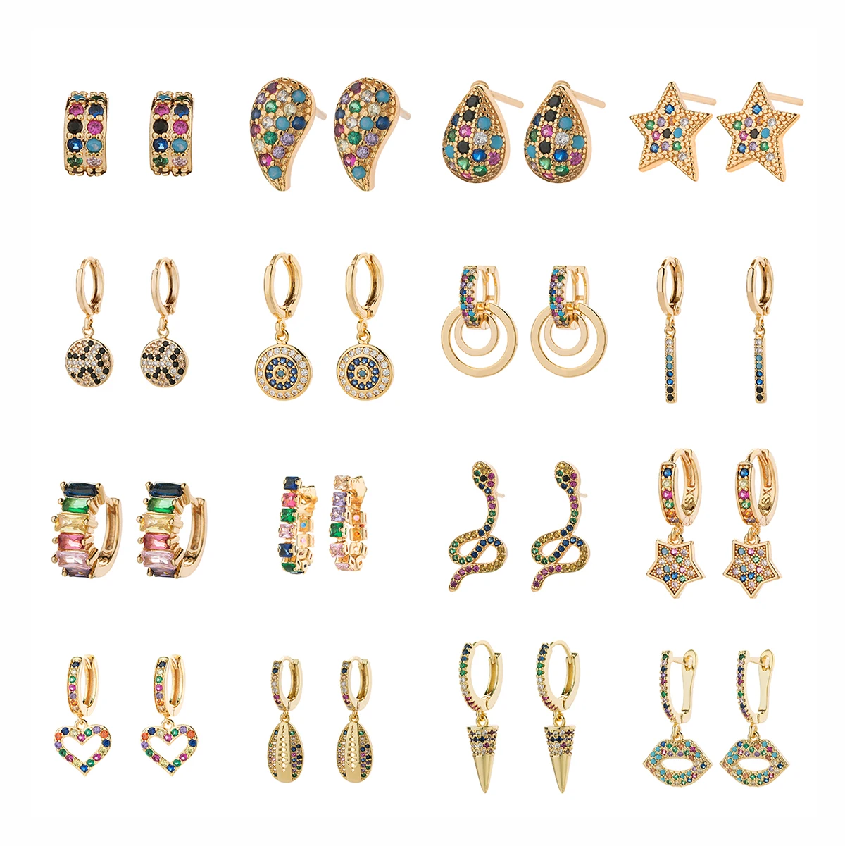 Модные женские микро проложенные CZ серьги гвоздики классические круглые