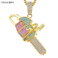 vanaxin 2021 keychain necklace jewelry for men womens neck chain couple pendant cz zirconia jewelry gift box
