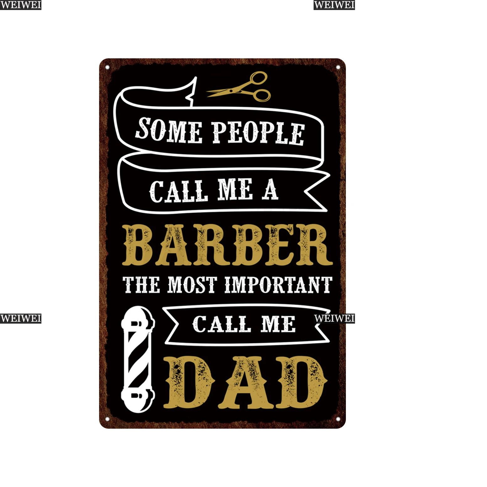 Металлическая Оловянная табличка для стрижки и поделок в парикмахерской
