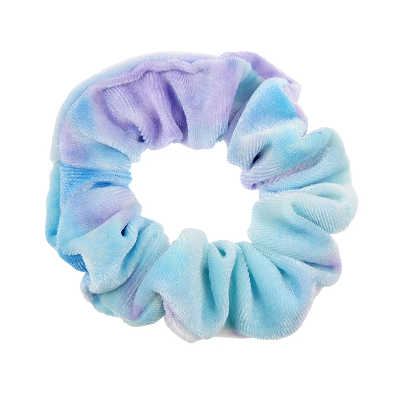 New-Blue Новинка, радужные мягкие бархатные резинки для волос, резинка для волос, резинка для волос, эластичные резинки для волос, резинки для волос для женщин и девушек, аксессуары для волос - Цвет: New-Blue