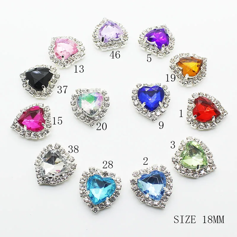 10 шт. акриловые пуговицы в форме сердца 18 мм | Украшения и аксессуары