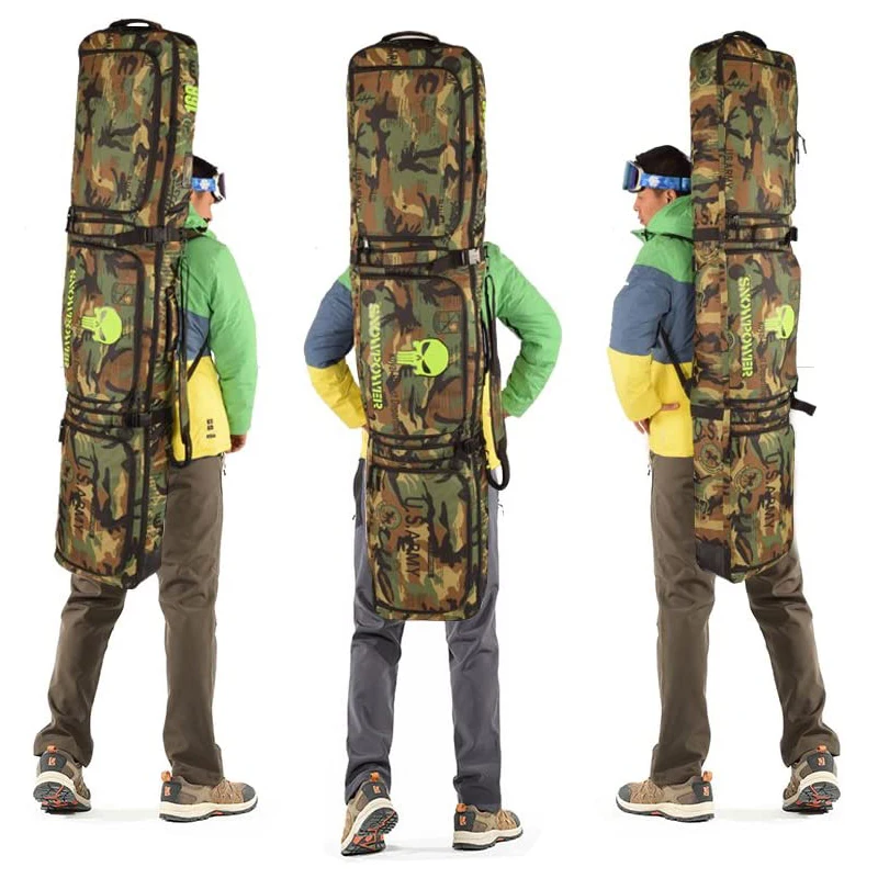 

156 см Новая водонепроницаемая сумка для лыжного снаряжения с мягкой подкладкой без колес устойчивая к царапинам сумка для скейтборда перен...