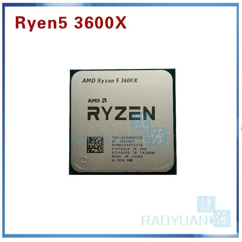 AMD Ryzen 5 3600X R5 3600X 3.8 GHz Six-Core Twelve-Thread 7NM 95W L3=32M 100-000000022 CPU Processor  Socket AM4
