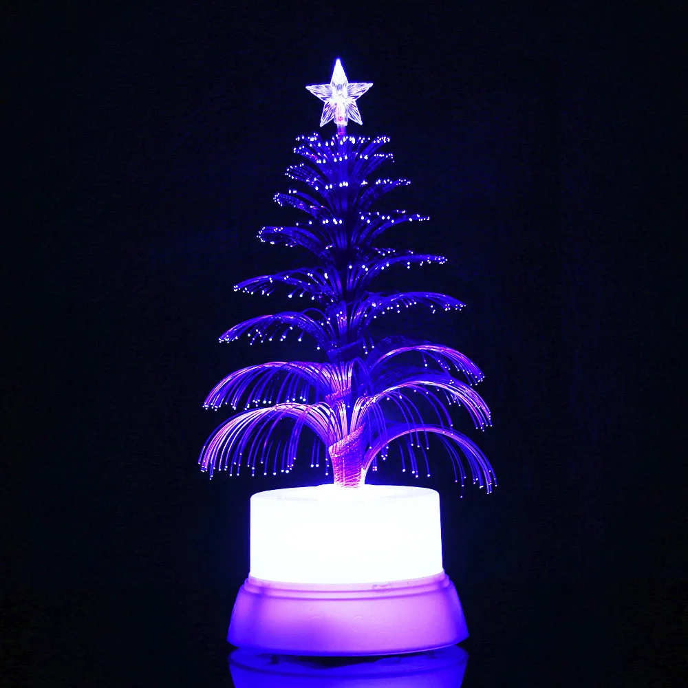 Рождественская светодиодная мини-елка меняющая цвет домашний стол украшение для