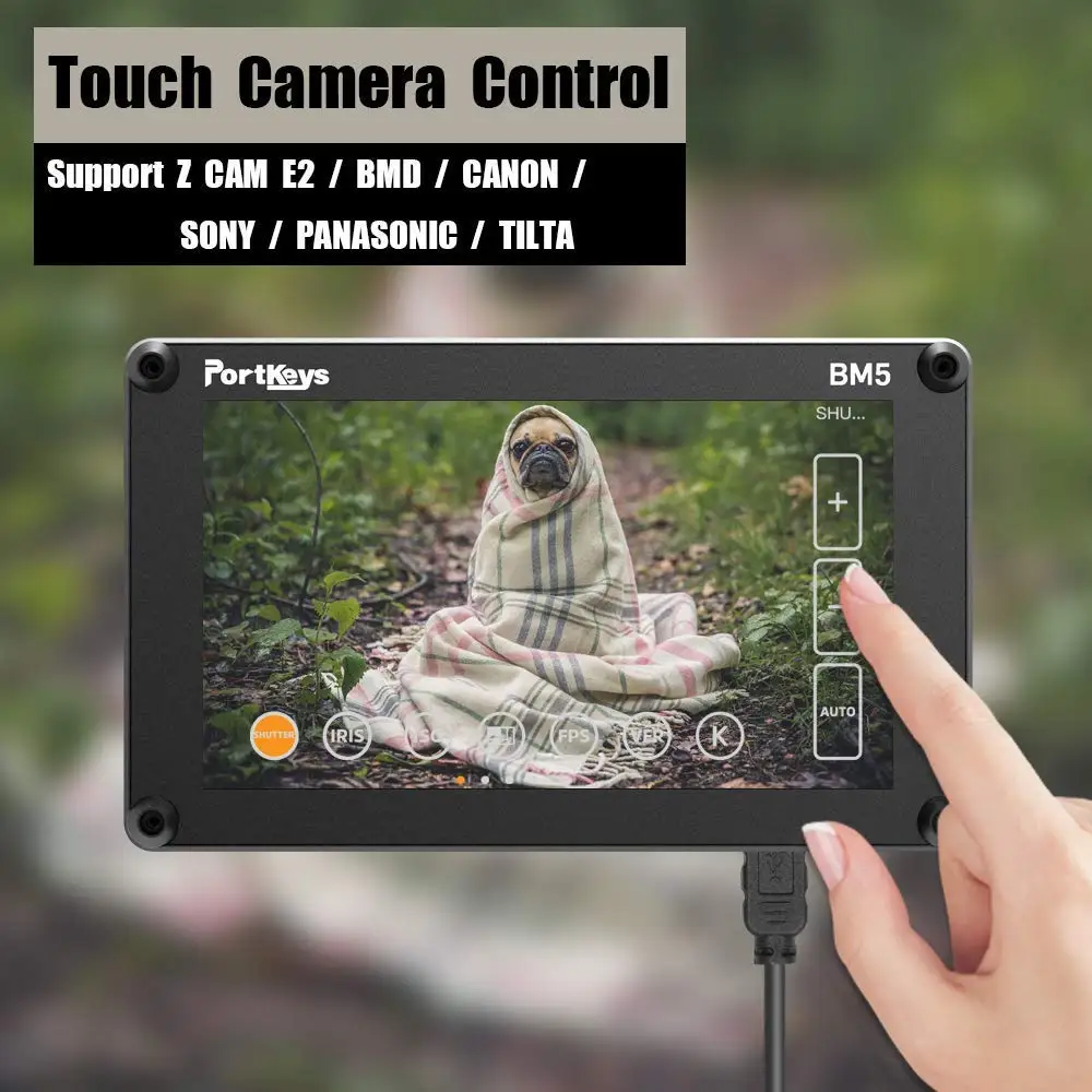 Portkeys BM5 3G-SDI/HDMI вход 2200nit сенсорный экран 3D-LUT алюминиевый корпус на камеру DSLR монитор с кабелем управления