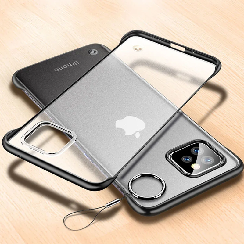Чехол для iPhone 11 Pro безрамные прозрачные матовые жесткие чехлы Max чехол X XR XS 11pro Etui