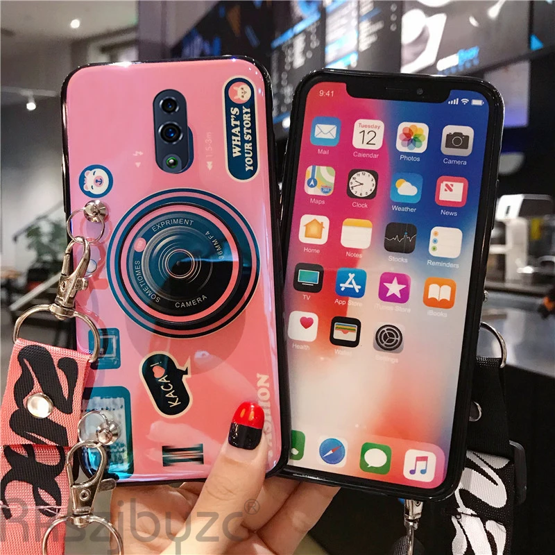 Phone case For OPPO R9 R9S R11 R11S F3 Plus R15 R17 Pro K1 A1 A1K A11K A9 A9X A5S A59S A75S Camera Soft tpu coque with Lanyard |