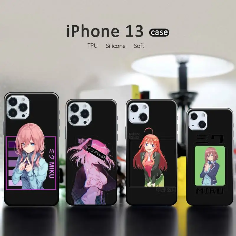

Nakano Nino Gotoubun no Hanayome Phone Case for iPhone 13 12 11 mini pro XS MAX XR 8 7 6 6S Plus X 5S SE 2020
