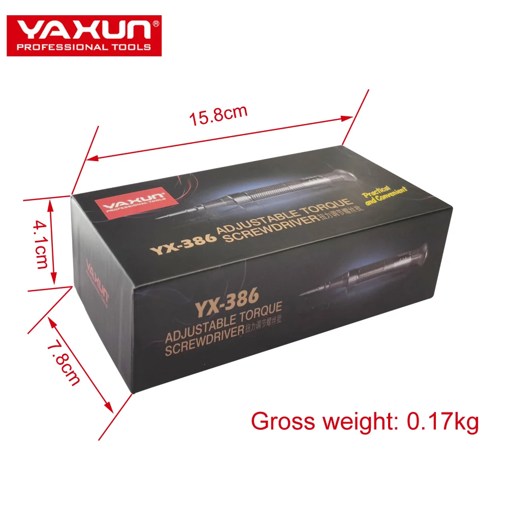 YAXUN YX386 регулируемый Крутящий момент отвертка Профессиональный ручной