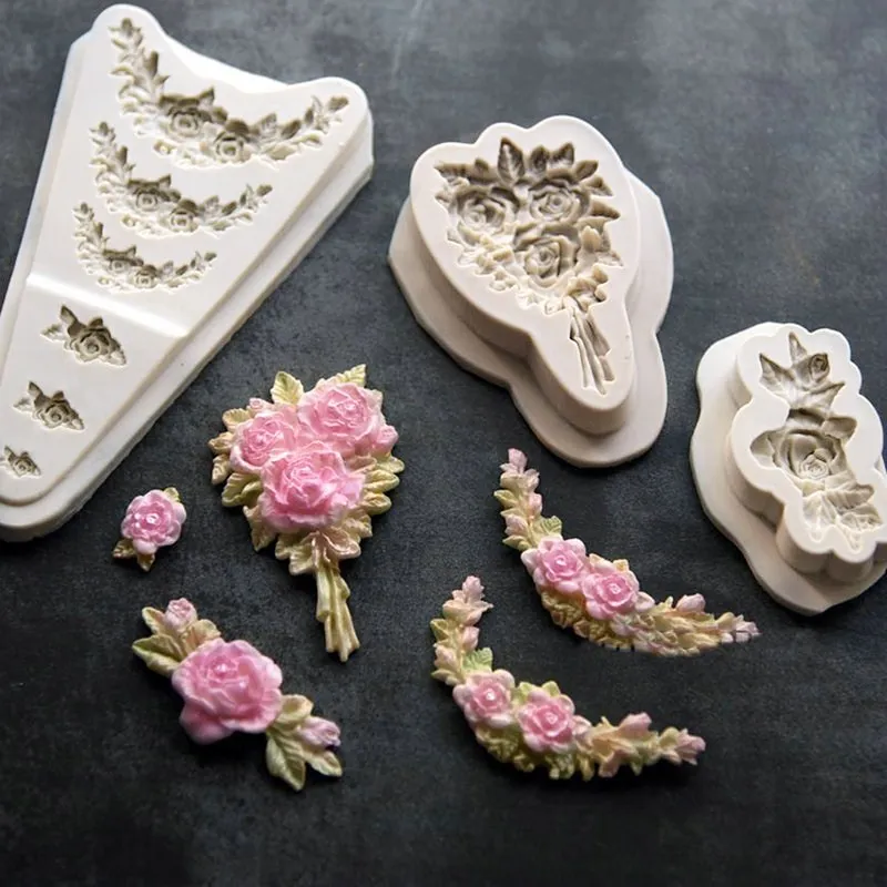 

Soft Candy Silicone Flower Fondant Mold Cake Decoration Tool Chocolate Fondant Mold Kitchen Cooking Clay Tool Cake DIY Kitchen