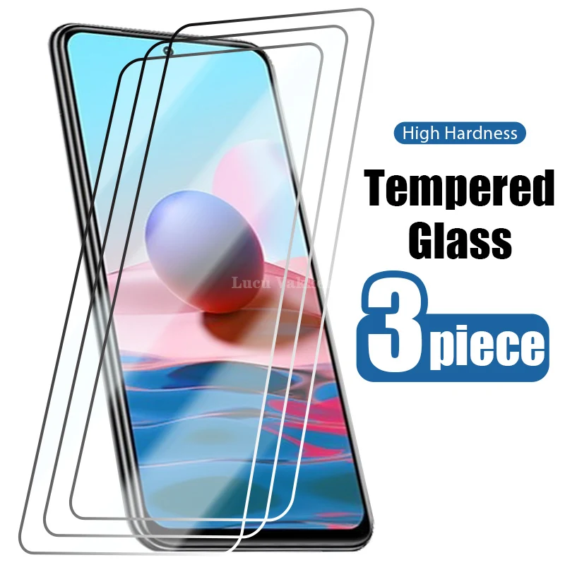 

3PC Screen Protector for Redmi Note 10 Pro Max 9 Pro 5G 8T 7 6 5 Pro Glass