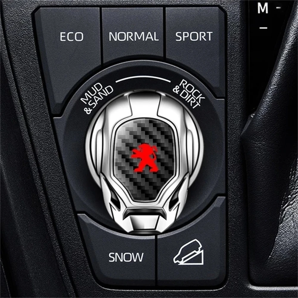 

Car Engine Start Stop Push Button Switch Cover Car One-Key Start Sticker For Peugeot 206 207 307 3008 2008 308 408