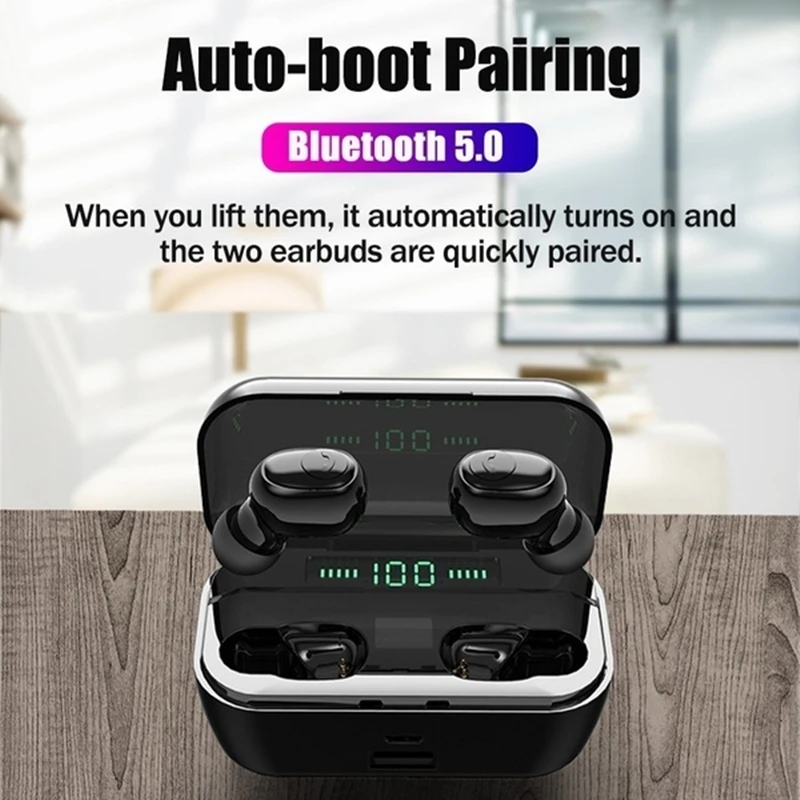 3500 мАч Bluetooth 5,0 наушники 8D HIFI TWS Bluetooth наушники CVC8.0 шумоподавление беспроводные Bluetooth наушники