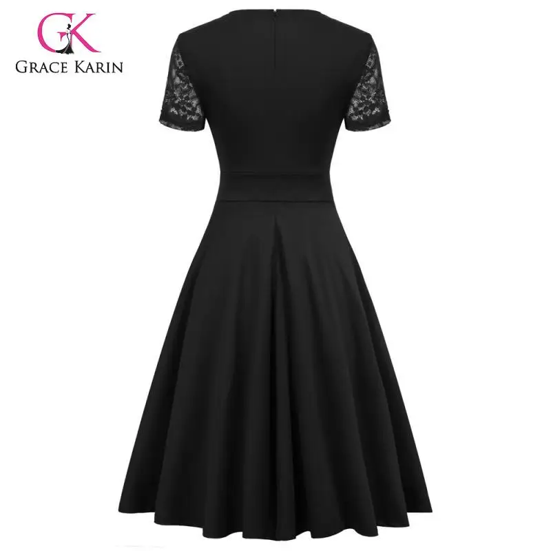 Grace Karin винтажное расклешенное ТРАПЕЦИЕВИДНОЕ ПЛАТЬЕ ЖЕНСКОЕ ЛЕТНЕЕ короткое