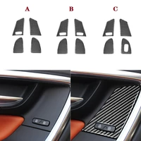 carbon fiber interior window lift switch button sticker door lock switch panel trim cover fit for volvo s60 v60 2010 2018
