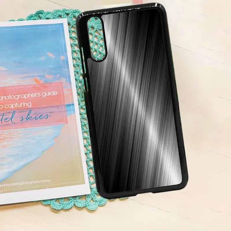 

Dark Brushed Metal Texture luxury high quality Phone Case PC for iPhone 11 12 pro XS MAX 8 7 6 6S Plus X 5S SE 2020 XR