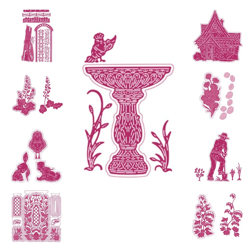

2021 Wild Garden Collection New Metal Cutting Dies Scrapbook Diary Decoration Embossing Template Diy Greeting Card Handmade