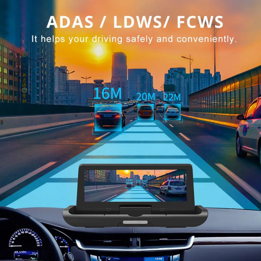 QUIDUX 8 дюймов ips 4G Автомобильный видеорегистратор Камера gps Android FHD 1080P ADAS Dash cam двойной объектив Автомобильный видеорегистратор ночного видения удаленный монитор