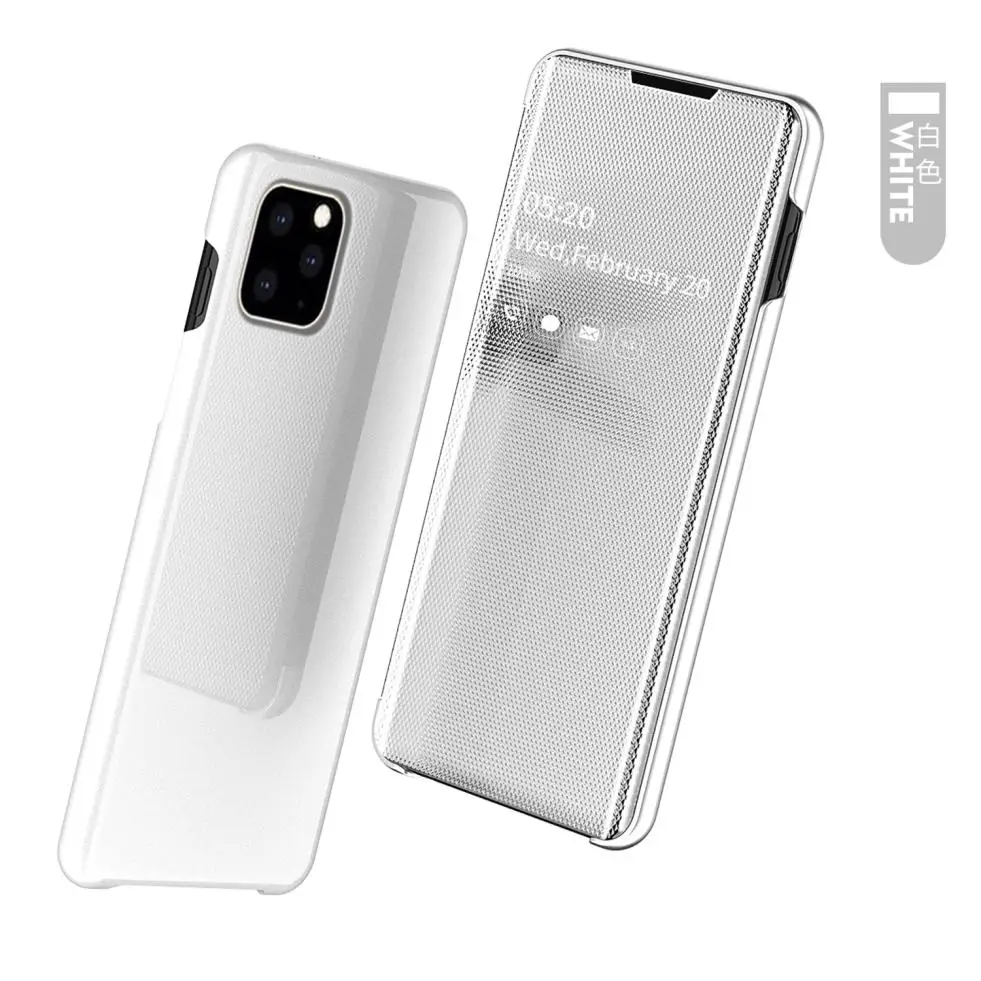 white Для Apple iPhone XR X XS Max 8 7 6s 6 Plus зеркальный Флип Тонкий Модный умный чехол для мобильного телефона защитный чехол - Цвет: white