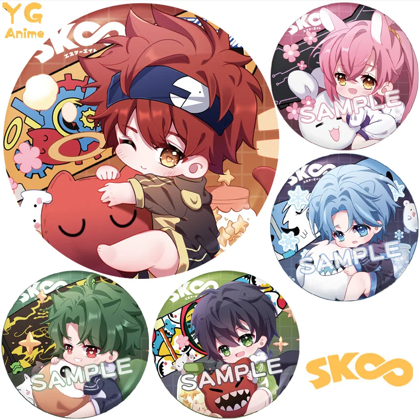 

Anime Figure SK8 the Infinity Badge Cosplay Reki Snow Miya Cheery Blossom Badge Decorations Decor Fans Collection Props Gifts