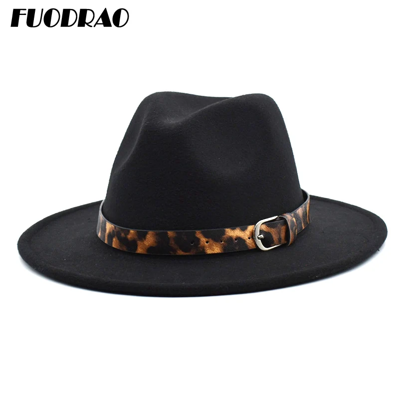 

FUODRAO, Высококачественная широкая Женская осенне-зимняя ремень, стандартные шапки, Мужская Зимняя шляпа, Sombrero F20
