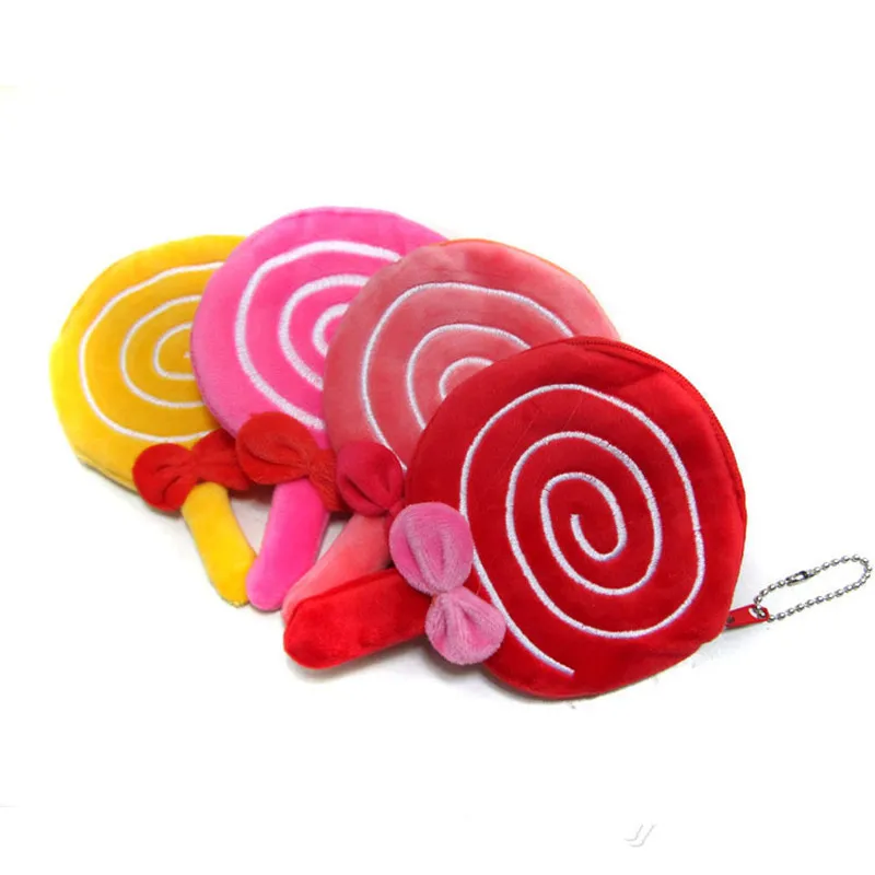 Милый Плюшевый леденец Кошелек для монет детей маленький кошелек подарки на день