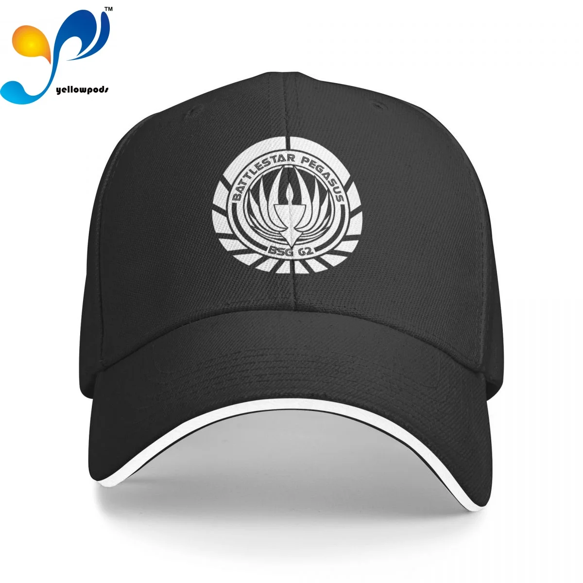 

Galactica PEGASUS BADGE Licensed Adult Heather Trucker Cap Snapback Hat for Men Baseball Valve Mens Hats Caps for Logo