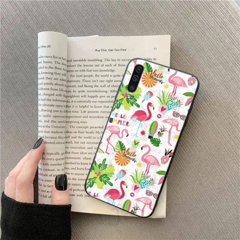 

Flamingo vintage leaves Phone Case For Samsung galaxy A S note 10 7 8 9 20 30 31 40 50 51 70 71 21 s ultra plus