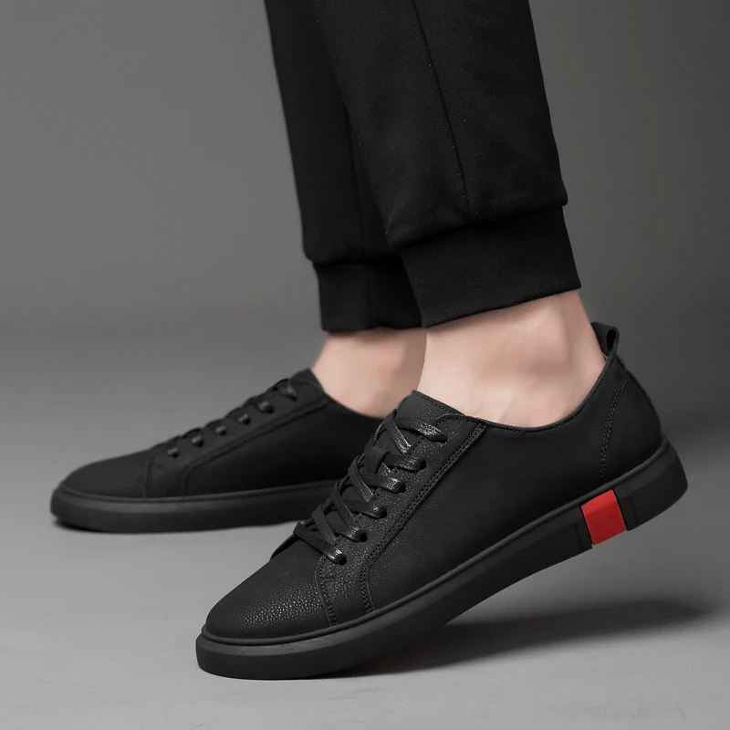 Мужская обувь Повседневные кожаные белые кроссовки для мужчин Мягкий светильник