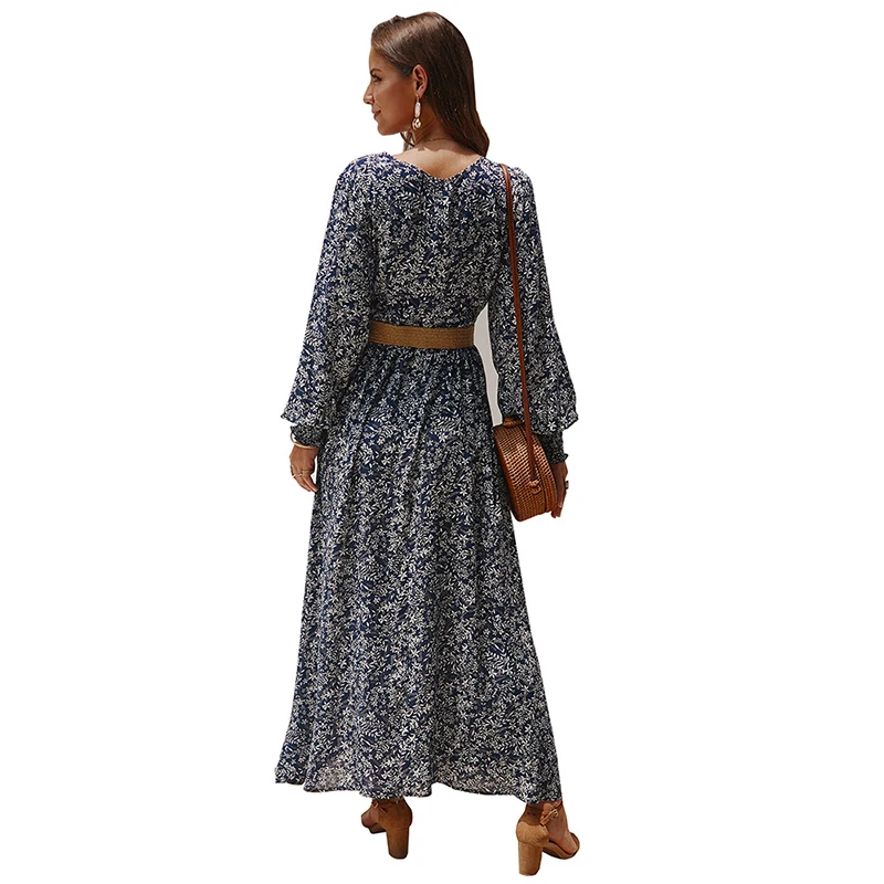 Женское пляжное платье с цветочным принтом CINESSD богемное повседневное Шифоновое