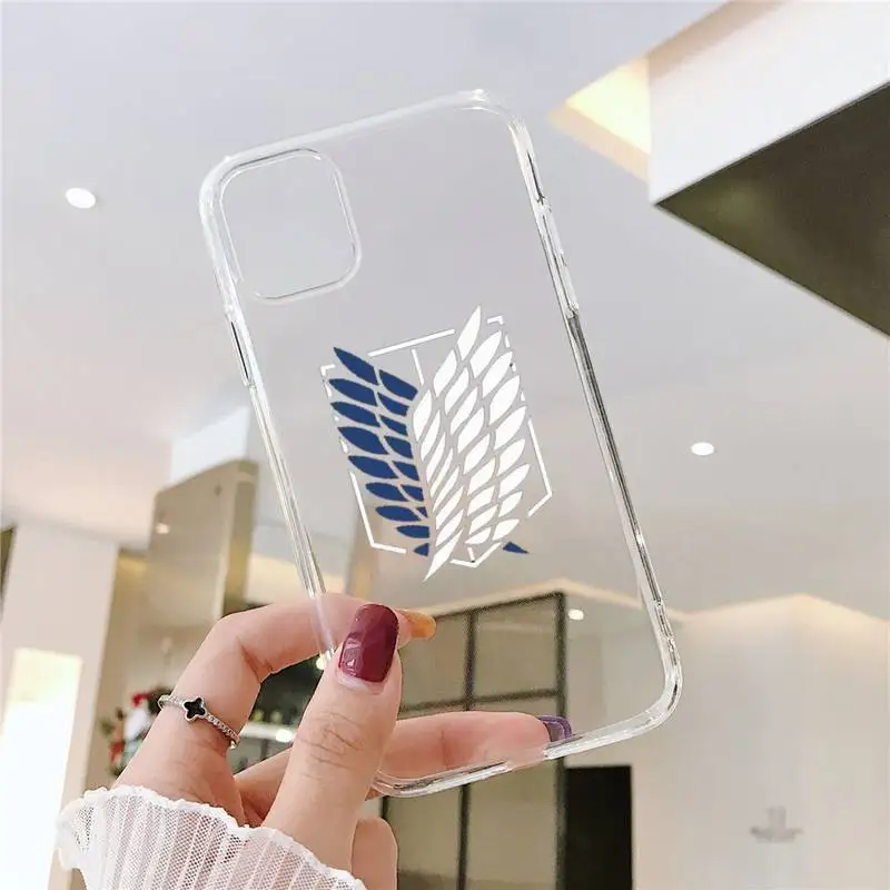 

Attack On Titan Phone Case Transparent soft For iphone 5 5s 5c se 6 6s 7 8 11 12 plus mini x xs xr pro max