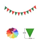 8 м 18 флагов красный зеленый оранжевый черный синий белый флаги фетровые флажки бантиком для вечеринки Свадебные Рождественские украшения