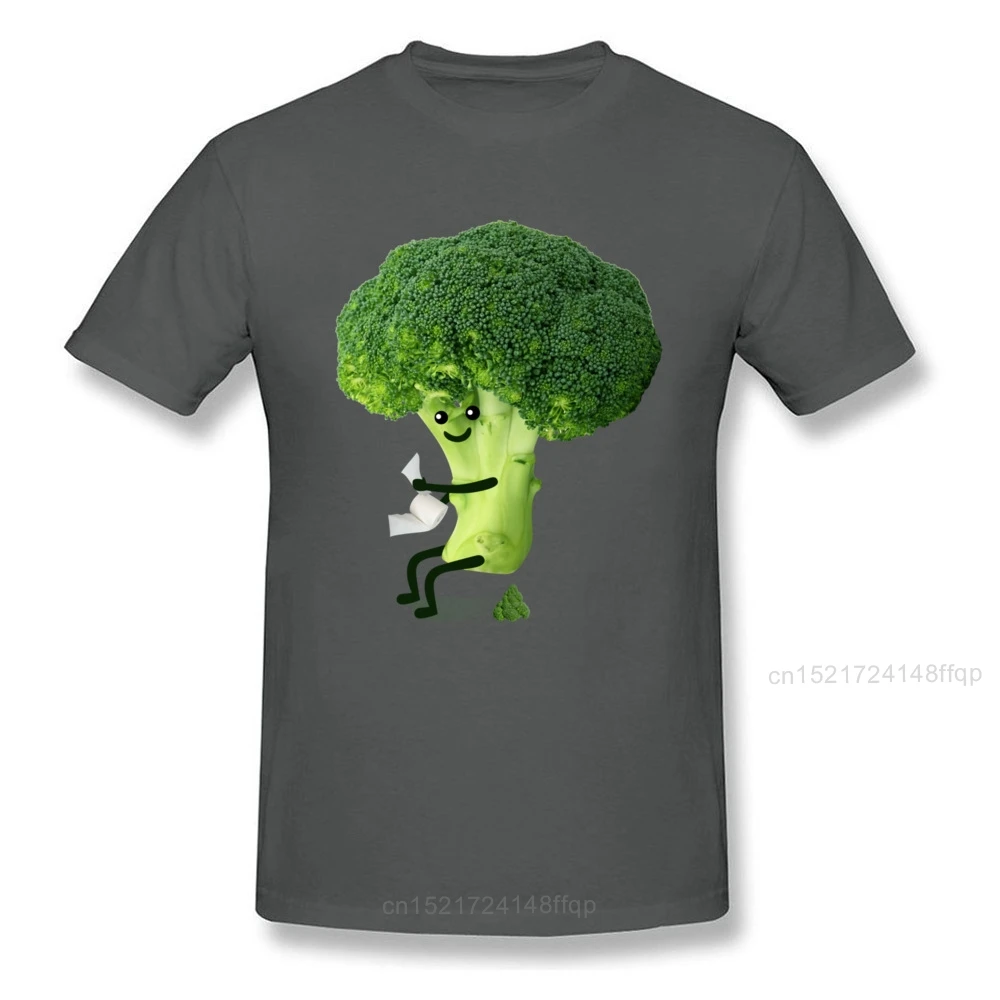 Вегетарианская футболка Мужская очень забавная топы с Туалетная брокколи