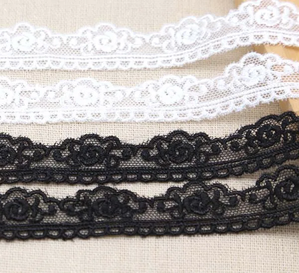 1 ярд/лот Ширина: 2 см Винтаж маленький розовое Сетчатое кружевное платье с