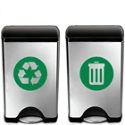 Перерабатываемые и мусорные знаки, наклейка на мусорную корзину, виниловая художественная наклейка, Декор, контейнер для мусора, зеленая наклейка на мусор