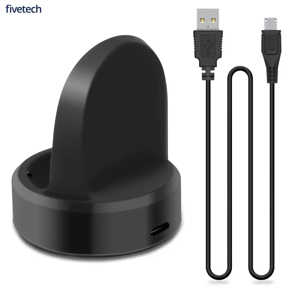 fivetech wireless fast charger base for samsung galaxy watch 42mm 46mm galaxy watch 3 active 2 watch charging cable charges free global shipping
