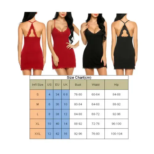 

Erotic Nightie Nightgown Sleep Wear Sexy Sleepwear Women Lace Lingerie Night Mini Dress Hot sleeping dress Deep V Neck Dresses