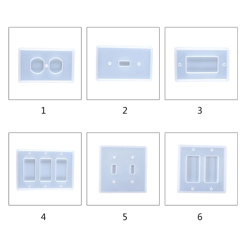 

USB Socket Panel Light Switch Cover Silicone Mould DIY Crafts Casting Tool Crystal Epoxy Resin Mold
