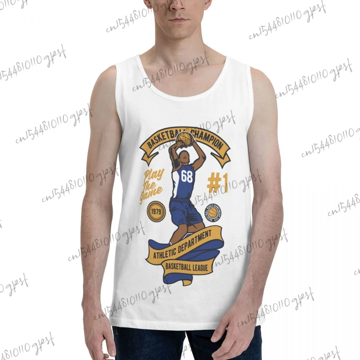 

Men's bodybuilding clothing Basketball Champion Retro Tank Top Shirt Design gilet bape shark tank top men