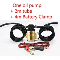 12v 24v electric gasoline diesel water oil pump 2m tube 4m power cord high power universal self priming pump