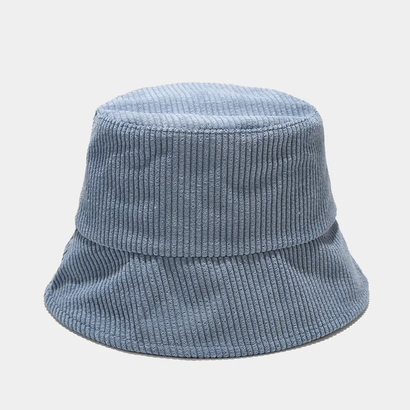 

2020 Fall Winter Classic Corduroy bucket hat outdoor Panama harajuku fishing bucket hats for female male unisex Casual cap