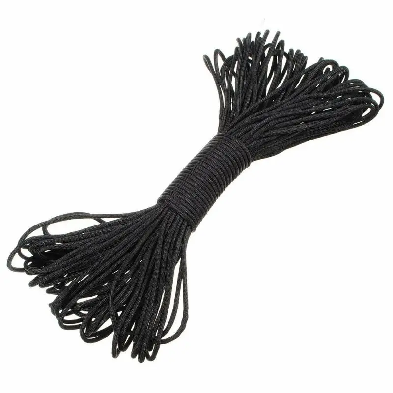 50 метров 3 мм черный грубый круглый плетеный шнур сделай сам парашютный пустынный