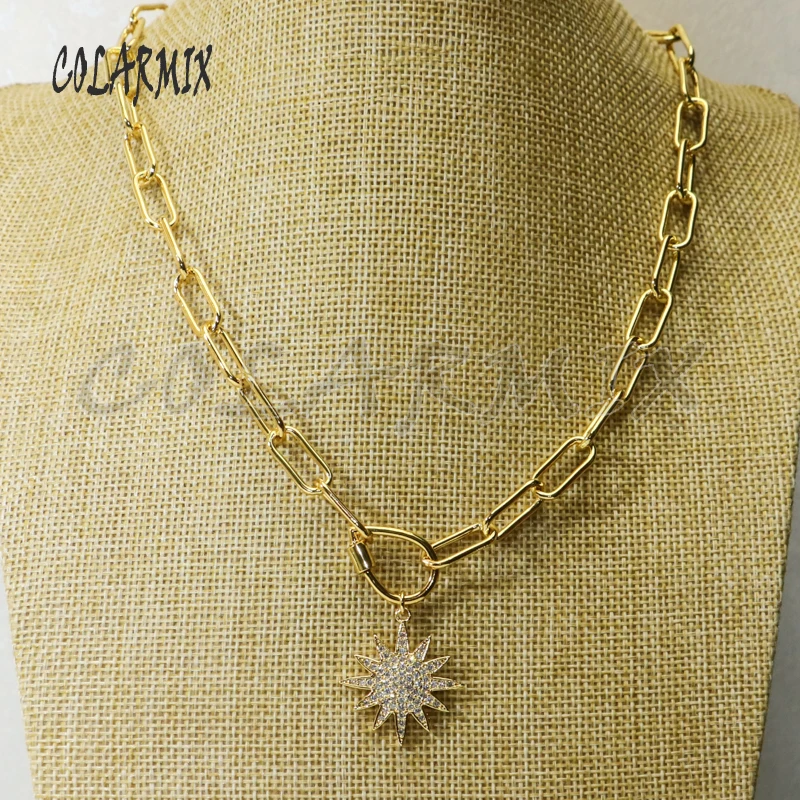 

3 strands Star pendants necklace keep color chain necklace big link chain necklace fashion accessories for women 50389