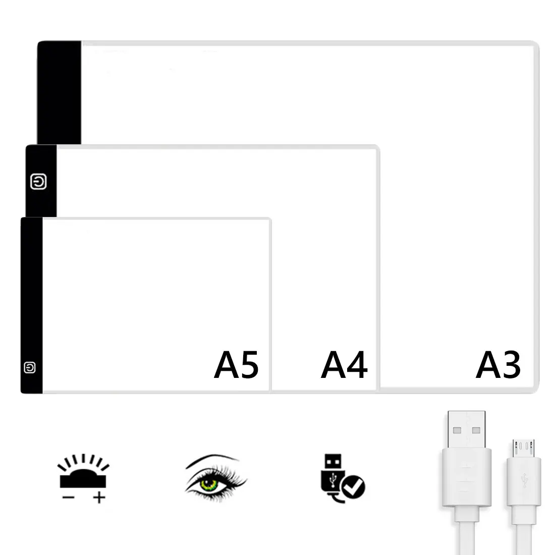 

A5/A4/A3 Stepless Dimming LED Light Pad for diamond painting Artcraft Tracing Light Box Digital Tablets Painting Drawing Tablet