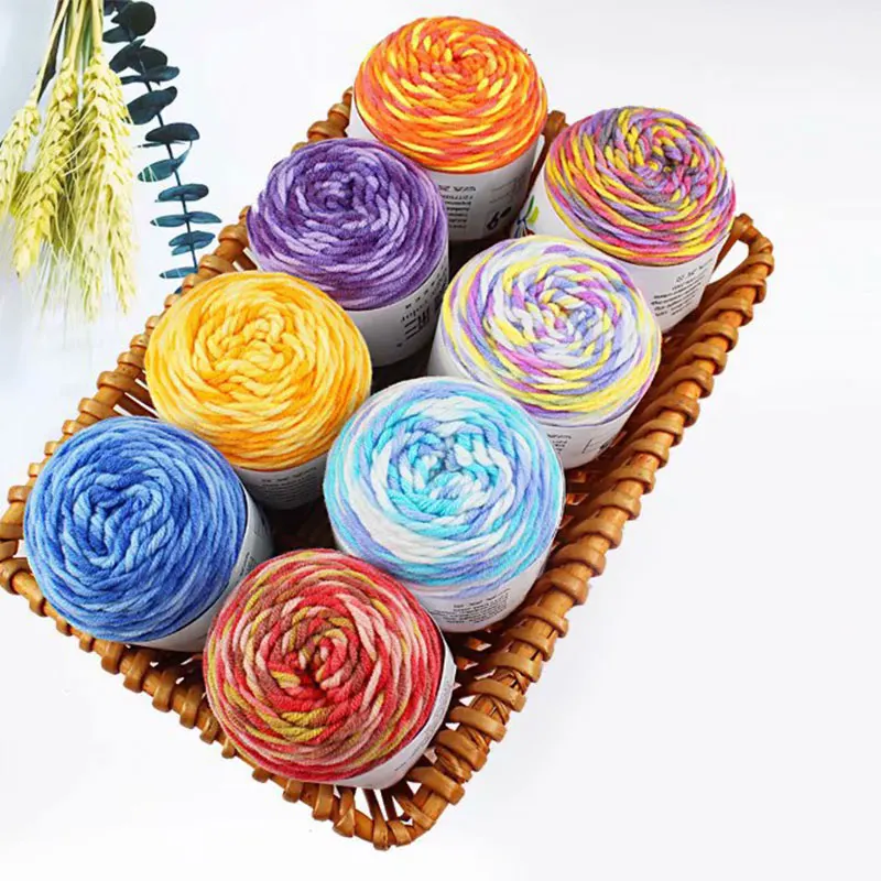 

Hot Sale Multi Color Cotton Silk Knitting Yarn Soft Warm Baby Yarn for Hand Knitting thread Supplies 50g/lot