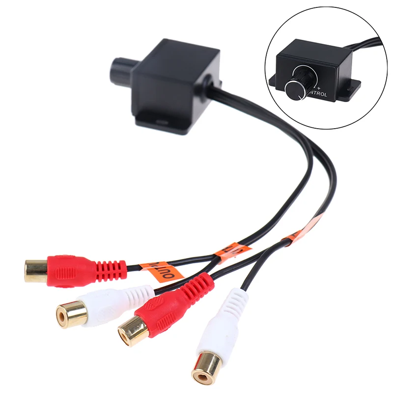 Новый автомобильный аудио усилитель бас RCA уровень дистанционного управления