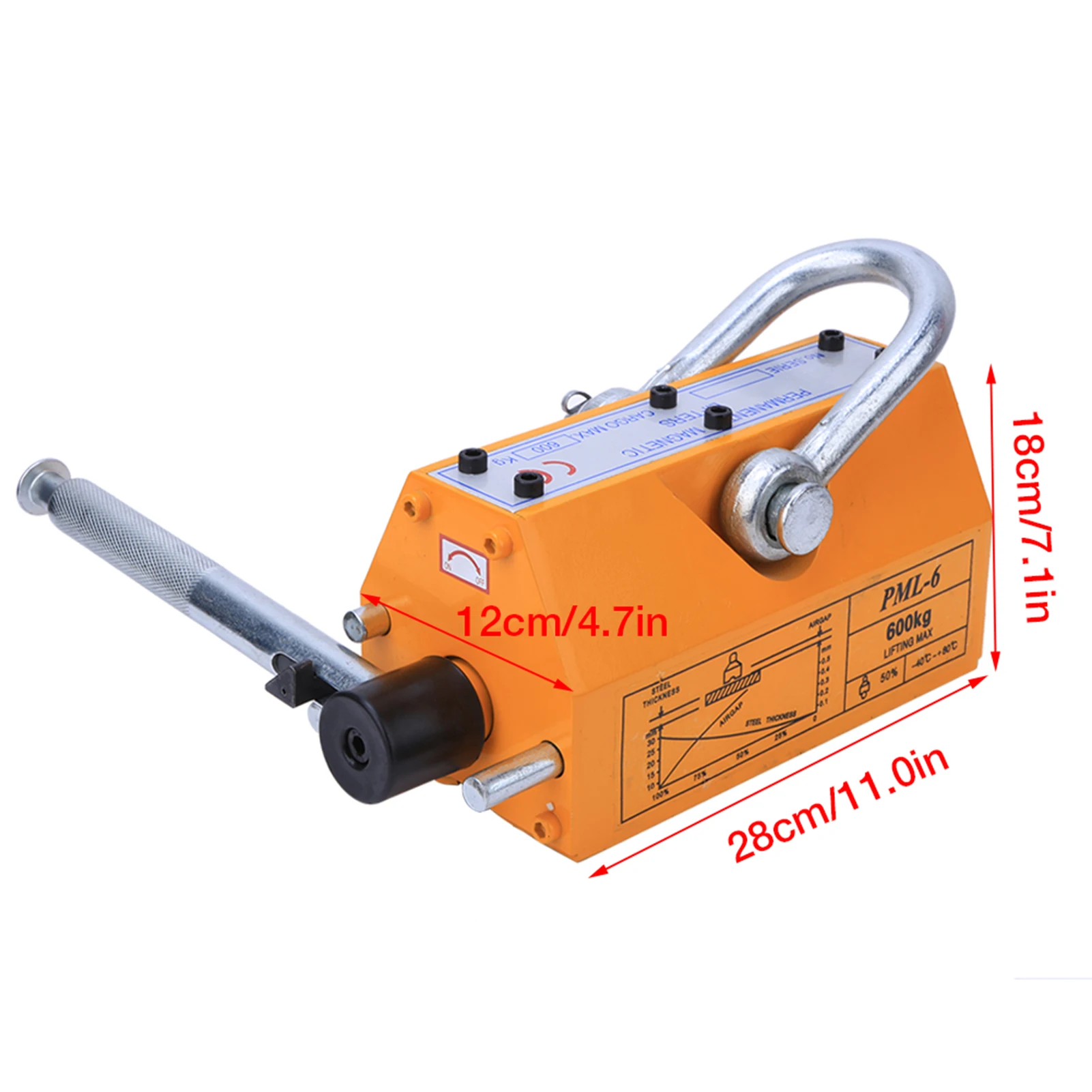 Стальной Постоянный Магнитный подъемник 600 кг тяжелый подъемный кран магнит