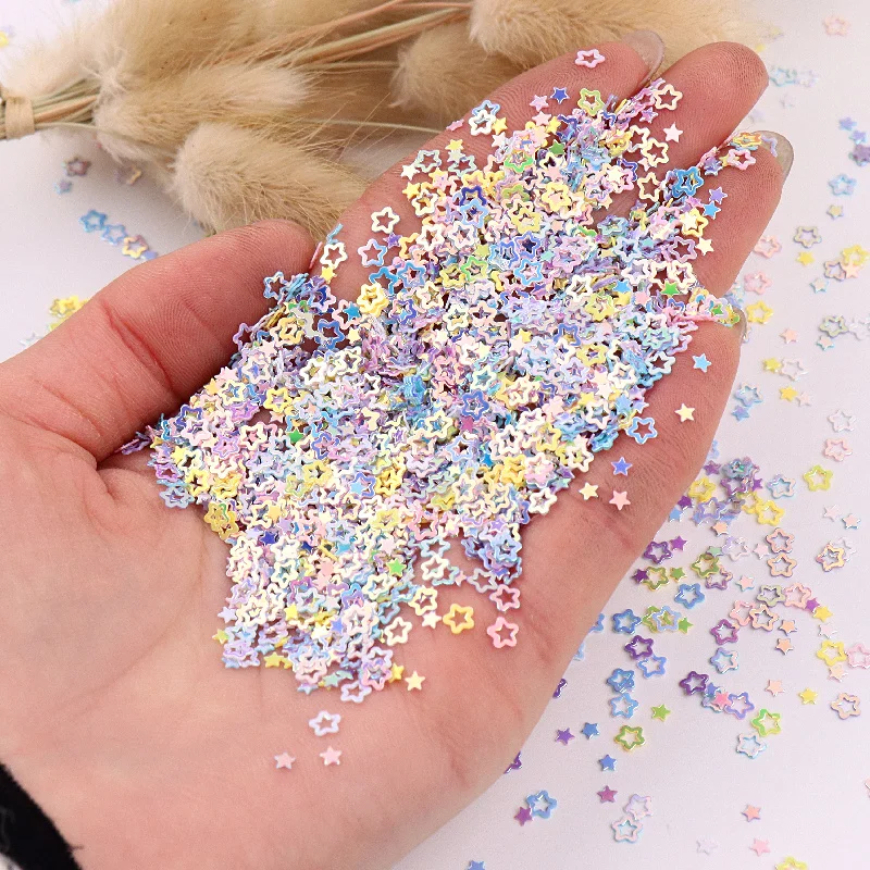 

4mm Hollow Plum Sequins Mix Glittering Macaroon Flower Sequin Paillettes Lentejuelas For Manicure Wedding Craft DIY Confetti 10g